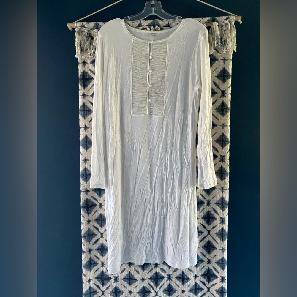 LA PERLA STUDIO LONG SLEEVE SLEEPSHIRT Nighshirt nightdress stetch sheer mesh
